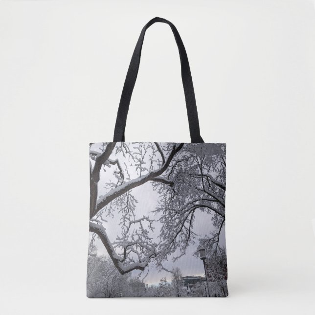 Bolsa Tote Praça Lafayette, árvores de neve (Frente)