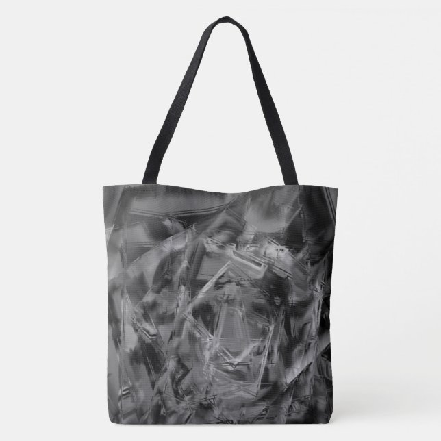 Bolsa Tote Praças torcidas, pretas e cinzas (Verso)