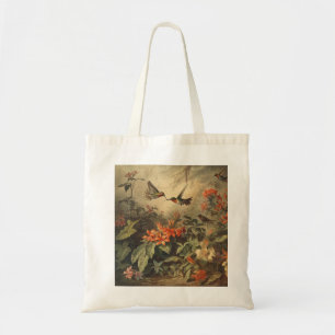 Bolsa Tote Prado Floral Encantado do Beija-flor Arte Floral