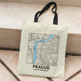 Bolsa Tote Prague, Czech Republic City Map Tote Bag