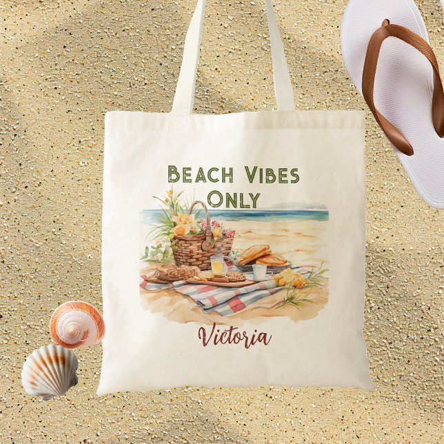 Bolsa Tote Praia Apenas Praia Personalizada (Criador carregado)