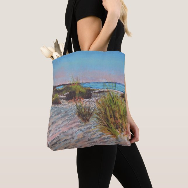 Bolsa Tote Praia Costal | Pintura (Close Up)