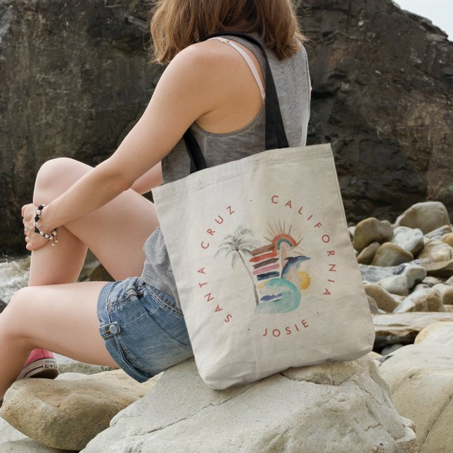 Bolsa Tote Praia Costeira Oceano | Despedida de Solteira Surf (Criador carregado)