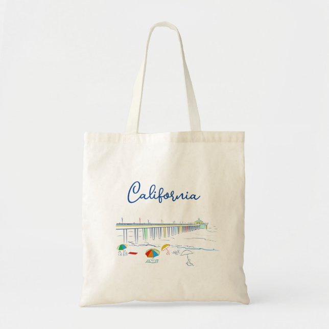 Bolsa Tote Praia da Califórnia (Frente)