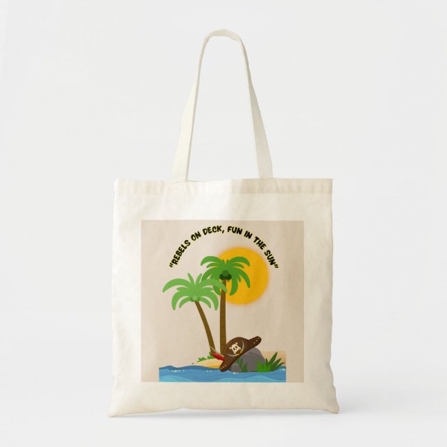 Bolsa Tote praia da ilha pirata (Frente)