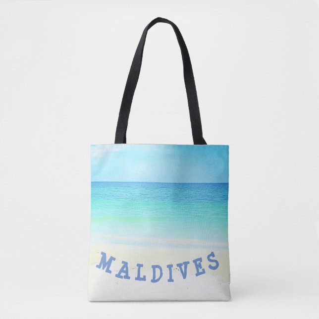 Bolsa Tote Praia das ilhas de Maldives (Frente)