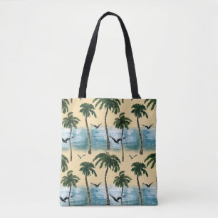 Bolsa Tote Praia de aquarela, tranquilidade sem falhas