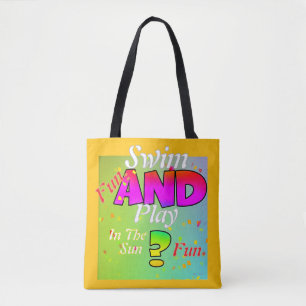 Bolsa Tote Praia de Nadar e Brincar