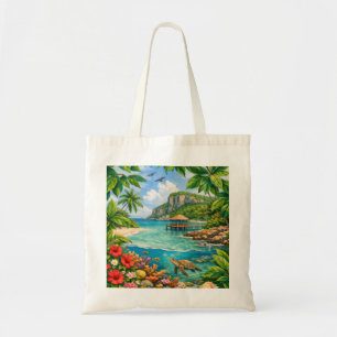 Bolsa Tote Praia de Tartarugas Marinhas Tropicais de Cayman B