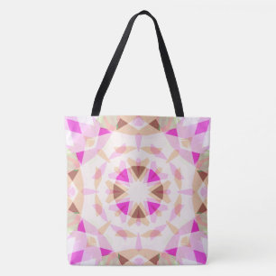 Bolsa Tote Praia do Decado da Dopamina, Castanho, Rosa Brilha