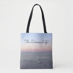 Bolsa Tote Praia do Nascer do Sol no Oceano