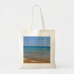 Bolsa Tote Praia e gaivotas