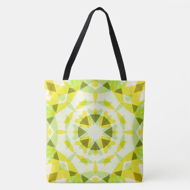 Bolsa Tote Praia Eclética Verde Estrela Verde Brilhante Amare (Frente)