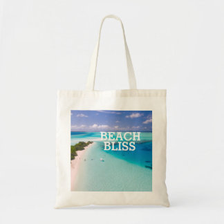 Bolsa Tote Praia Linda Feliz Reutilizável