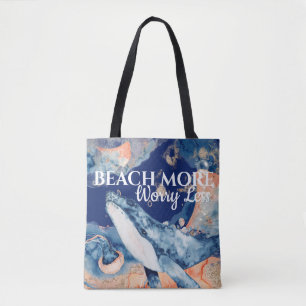 Bolsa Tote Praia mais preocupada menos divertido oceano dizen