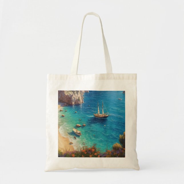 Bolsa Tote Praia na Grécia (Frente)