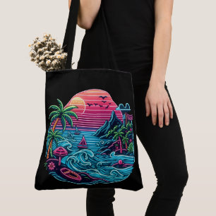 Bolsa Tote Praia neon tropical/havaiana