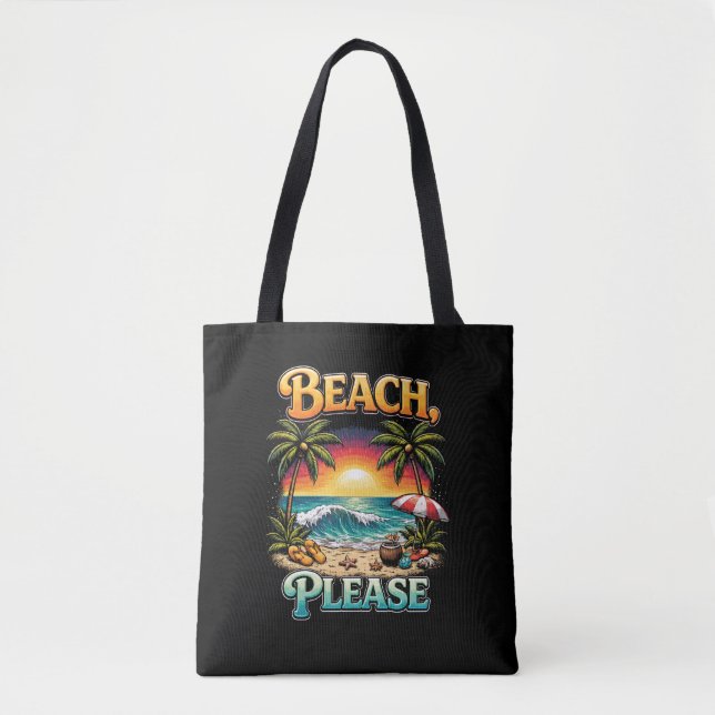 Bolsa Tote Praia, Por Favor (Frente)