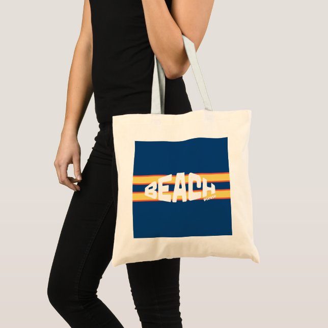 Bolsa Tote Praia, por favor, Strike Blue e Yellow Beach Towel (Frente (produto))