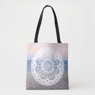 Bolsa Tote Praia Sunset Mandala