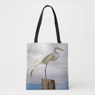 Bolsa Tote Praia talentoso do Egret   Fort Myers, Florida