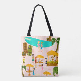 Bolsa Tote Praia tropical da festa na piscina