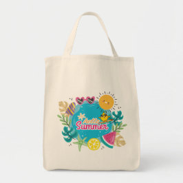 Bolsa Tote Praia Tropical de Verão Vibrante