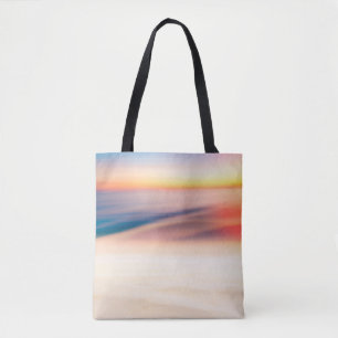 Bolsa Tote Praia tropical do pôr do sol blur com luz do sol b
