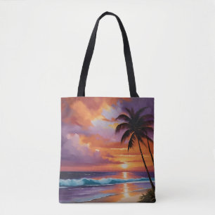Bolsa Tote Praia Tropical dos Sonhos Sunset