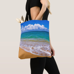 Bolsa Tote Praia Vazia E Águas Azuis