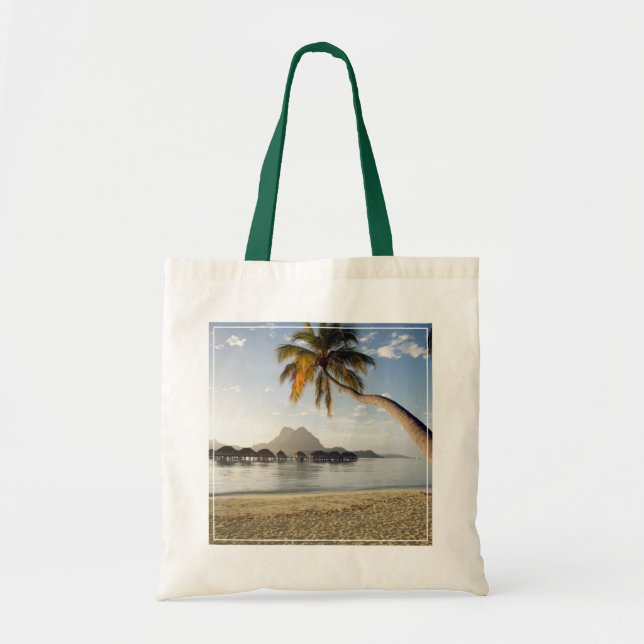 Bolsa Tote Praias Tropicais | Beach Huts, Bora Bora (Frente)