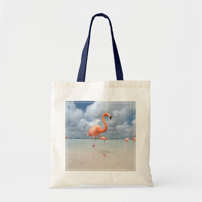 Bolsa Tote Praias Tropicais | Flamingos Beach, Aruba (Frente)