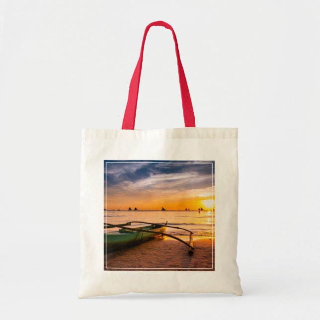 Bolsa Tote Praias Tropicais | Praia Branca de Boracay (Frente)