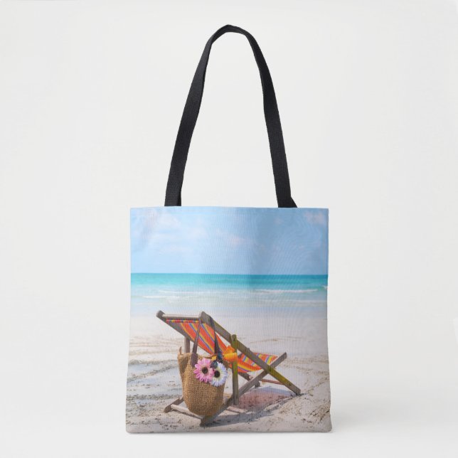 Bolsa Tote Praias Tropicais | Presidente da praia em areia (Frente)