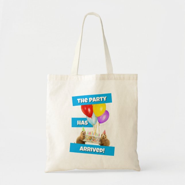 Bolsa Tote Prairie Dog Birthday Party (Frente)