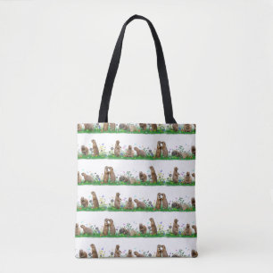 Bolsa Tote Prairie Dog Meadow Por Toda A Impressão