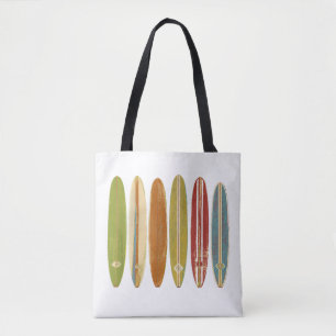 Bolsa Tote Pranchas de Surf Longboard Estilo Vintage Retro