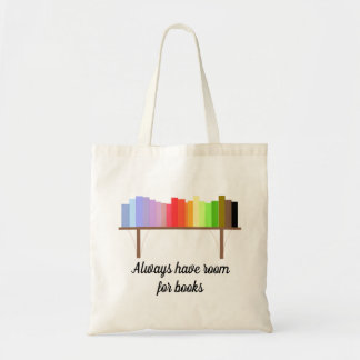 Bolsa Tote Prateleira de Leitura Colorida