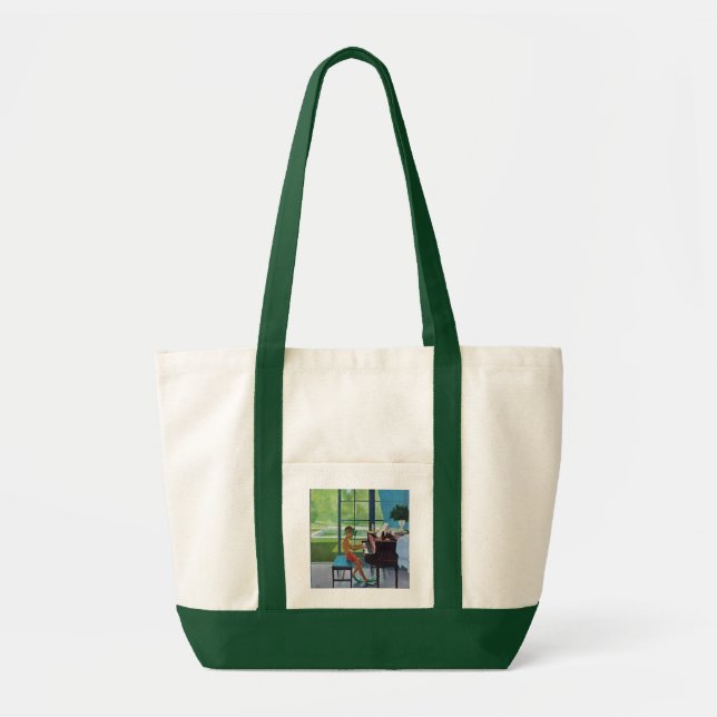 Bolsa Tote Prática do piano da piscina (Frente)