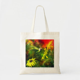 Bolsa Tote Prazer do colibri com os girassóis por queimaduras