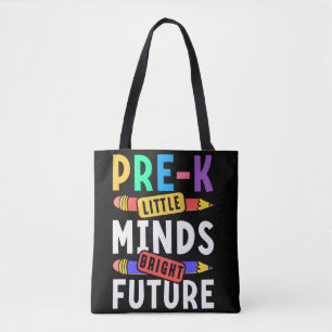 Bolsa Tote Pré-escolares de volta à escola Pequenas mentes Br