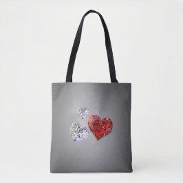 Bolsa Tote Precioso Elegante Diamond Hearts