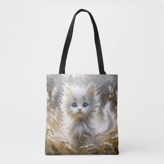 Bolsa Tote Precioso White Kitten (Frente)
