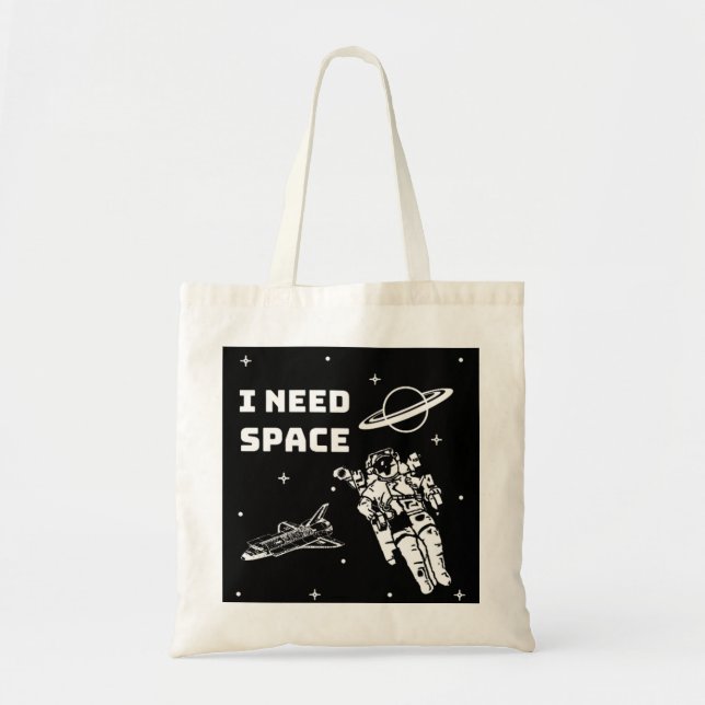 Bolsa Tote Preciso de Geek de Espaço (Frente)