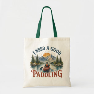 Bolsa Tote Preciso de uma boa aventura de caiaque vintage par