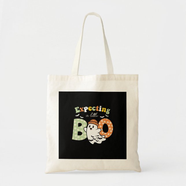 Bolsa Tote Pregnant Mom To Be Little Boo Funny Halloween Desi (Frente)
