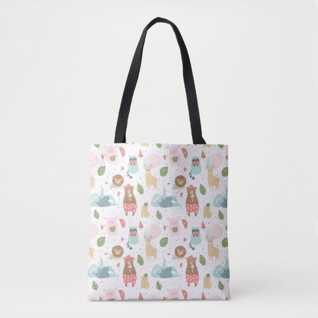 Bolsa Tote Preguiça & teste padrão dos amigos (Frente)