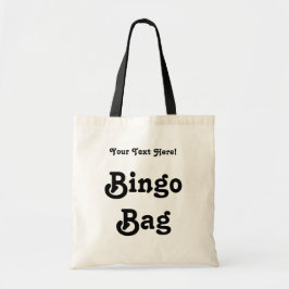 Bolsa Tote Prêmio Bingo do Jogador de Texto Personalizado