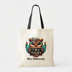 Bolsa Tote Prêmio de professor bonito amantes de coruja adici