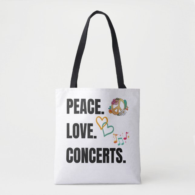 BOLSA TOTE PREOCUPAÇÕES DE AMOR DE PAZ CANVAS SACO (Frente)